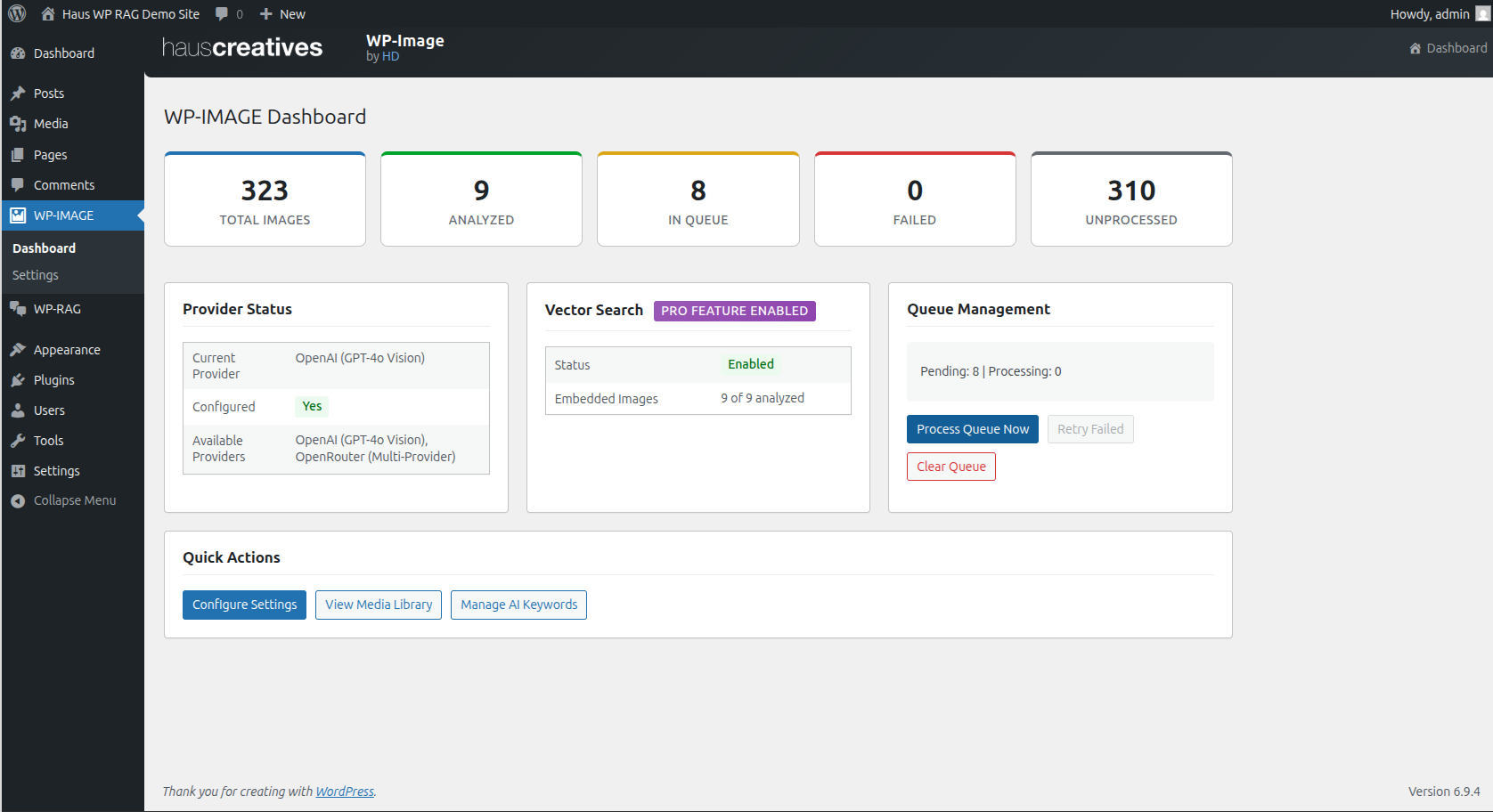 WP-Image Dashboard