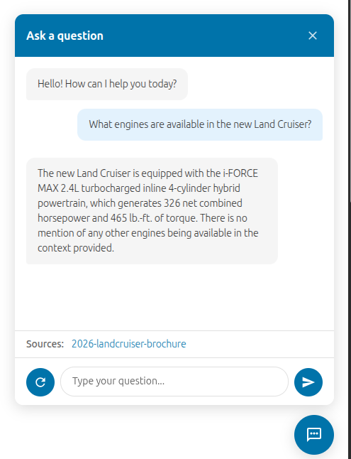 WP-RAG chat modal — AI-powered chatbot powered by your WordPress content